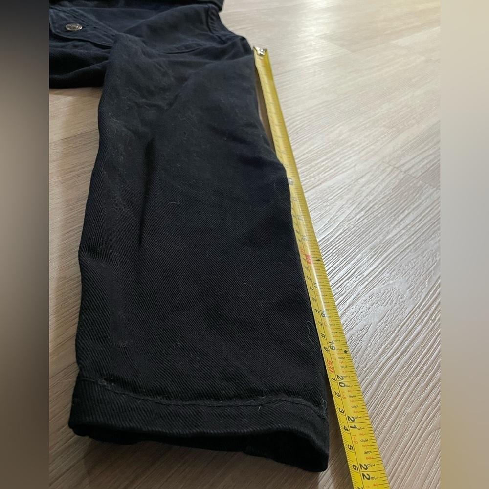 ETAM Unique Black Denim Jacket with Neon Palm Reading Patch on Back. - Picture 10 of 10